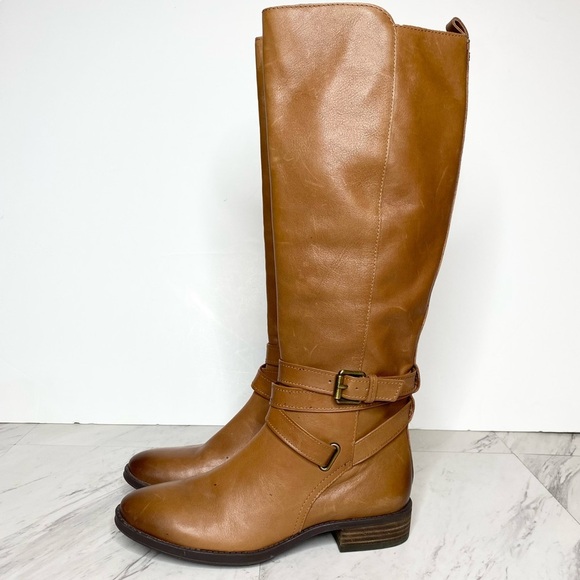 Sam Edelman Pansy Brown Leather Tall Boot 7 1/2 M - Picture 1 of 16